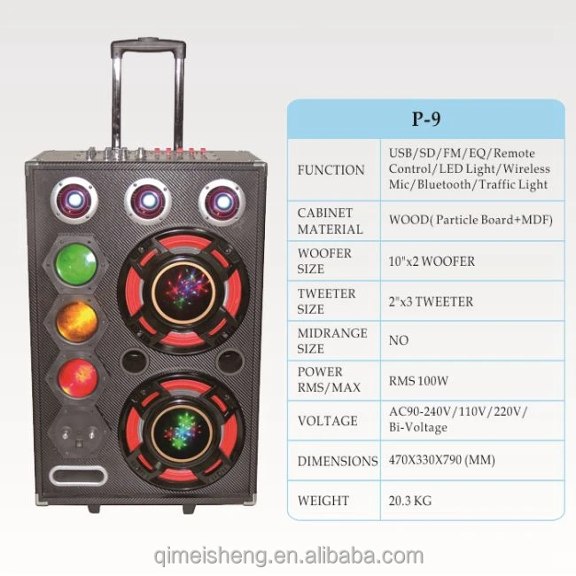 Portable Trolley Speaker 12 Inch Subwoofer Speaker Box Surround Sound