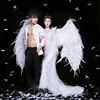 Manmade White Goose Feather Angel Wing For Fashion Show