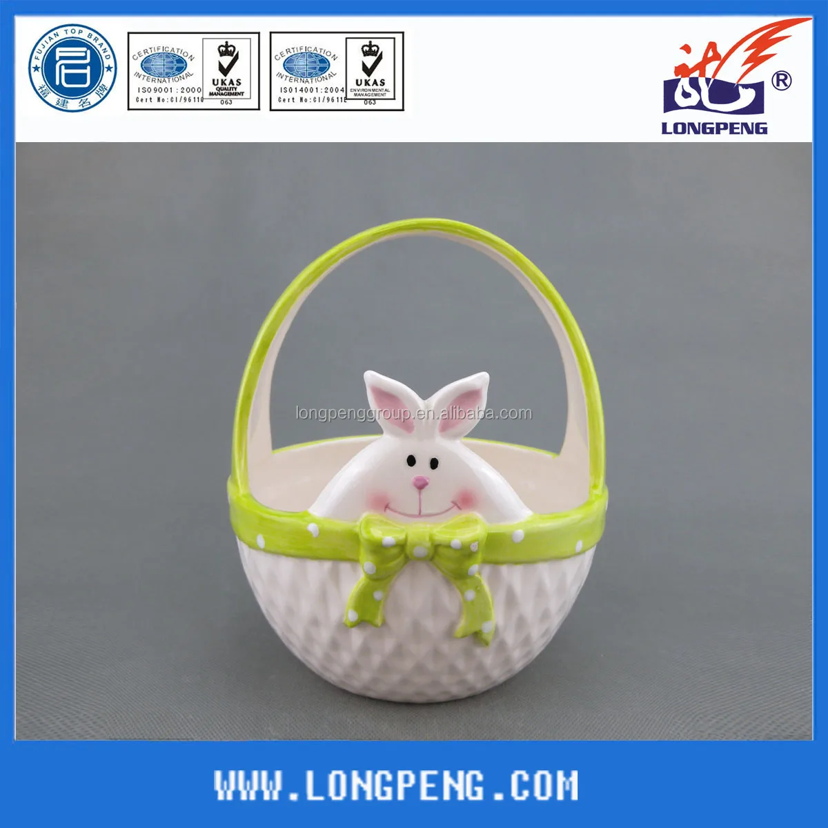 Ceramic Easter Bunny Rabbit Baskets,Wholesale Easter Baskets,Wholesale