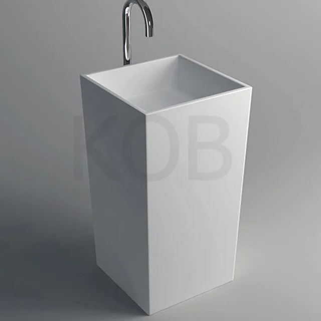 Bathroom Square White Floor Standing Wash Basin With Stand Price Buy