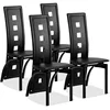 Contact Supplier Chat Now! Free Sample Home Furniture Bazhou Powder Coating Black Pu Faux Leather Dining Chairs