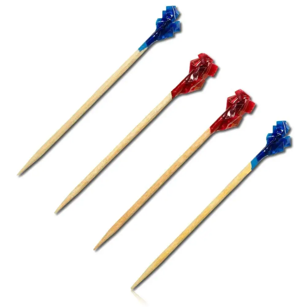 toothpicks with cellophane tips