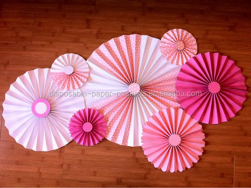 2015 new paper rosettes fans pretty pink backdrop paper paper flowers flower garland garland for party paper rosette backdrop buy pink paper rosette paper flower