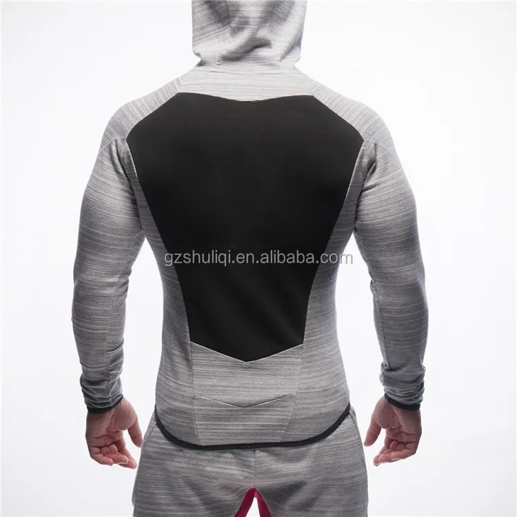 muscle fit hoodie zip