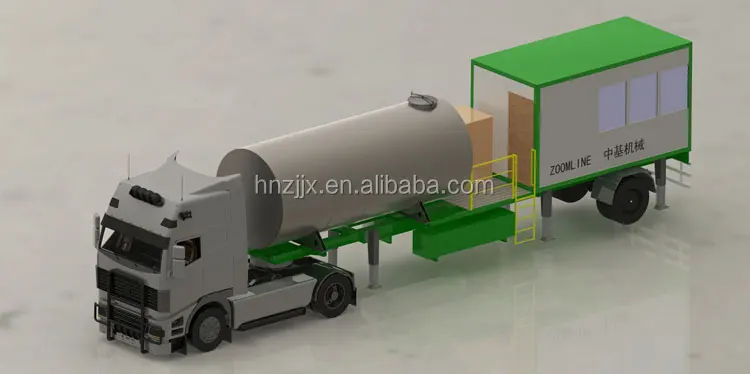 Mobile Hot Mix Asphalt Batching Plant 80-160T/H with Twin Shaft Asphalt Mixer