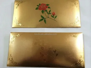 Gold Foil Envelopes Promotional Gifts Wedding Card Bag Indian Gold Foil Envelopes Promotional Gifts Wedding Card Bag