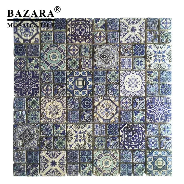 Foshan Supplier Thickness 8mm Moroccan Style Yellow Stone Mosaic Tile