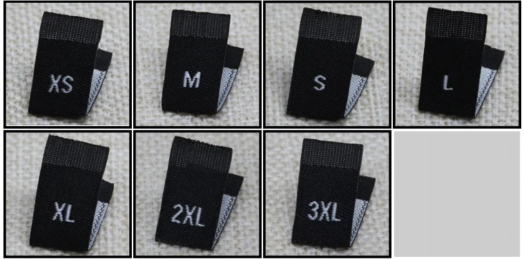 Cheap Xs S M L Xl 35x11mm Standard Stock Custom Size Centerfold Garment ...