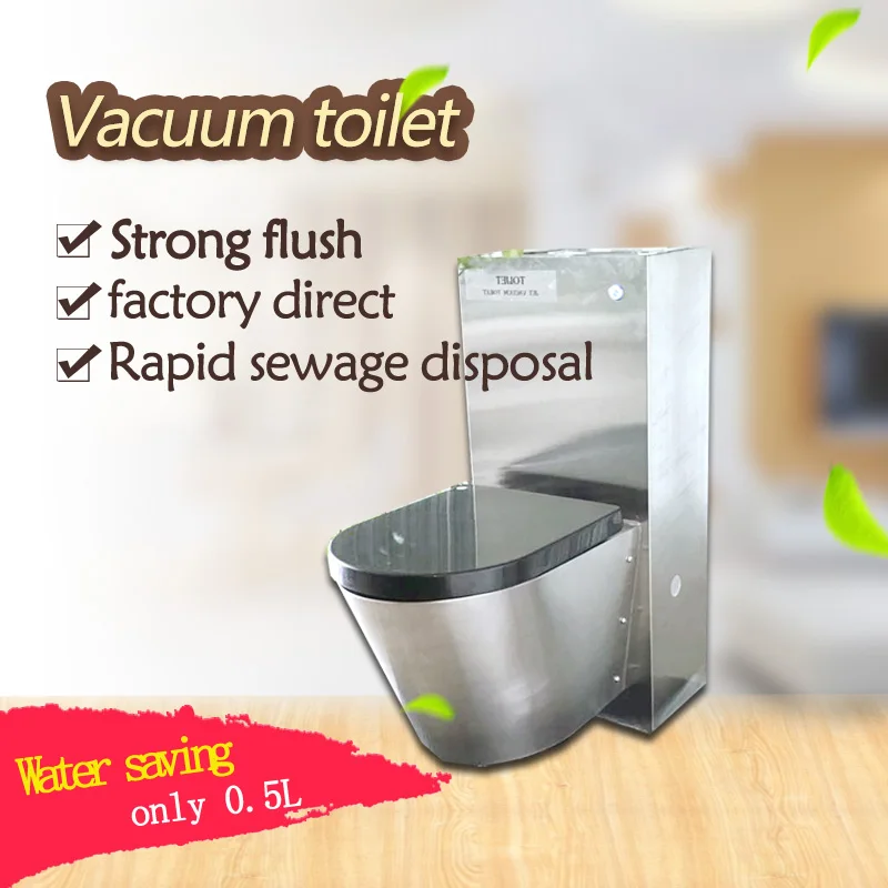 Multifunction Vacuum Toilet Stainless Steel Vacuum Toilet Watersaving