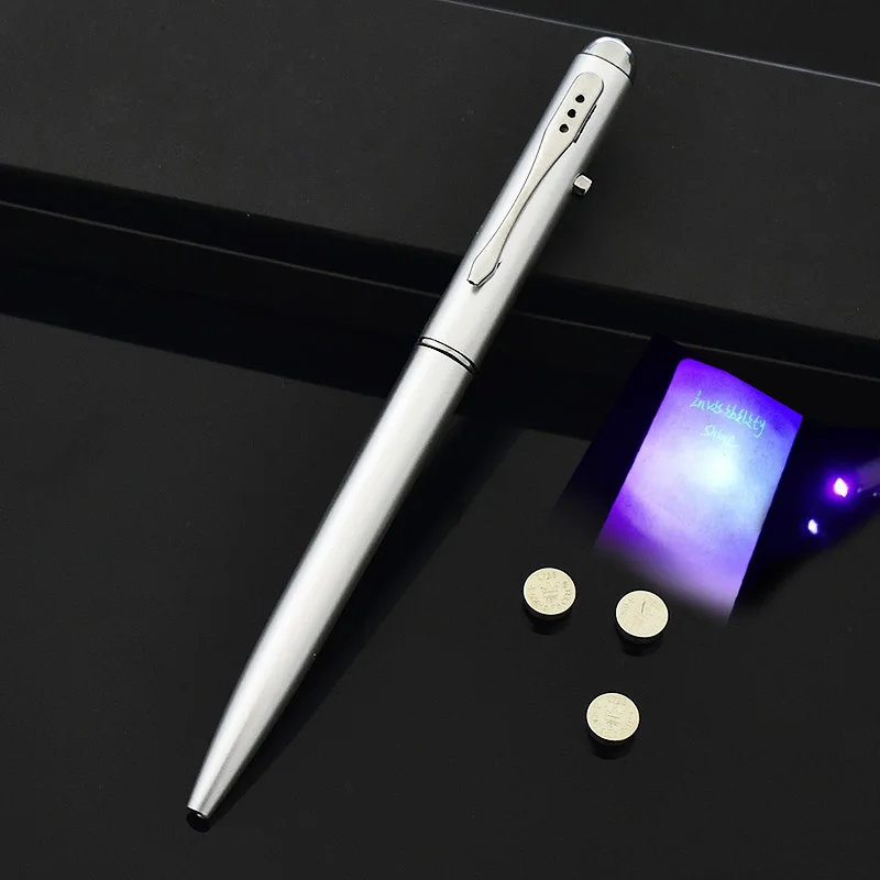 Creative Magic LED UV Light Ballpoint Pen With Invisible Ink Secret Spy Pen 