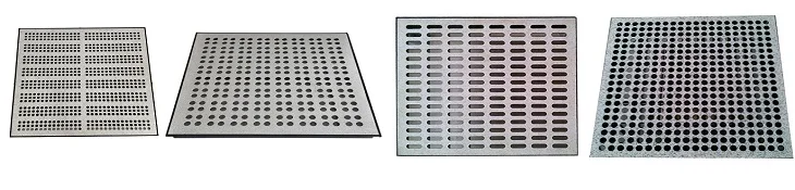 shockproof perforated raised access floor in all aluminium for electronic workshop