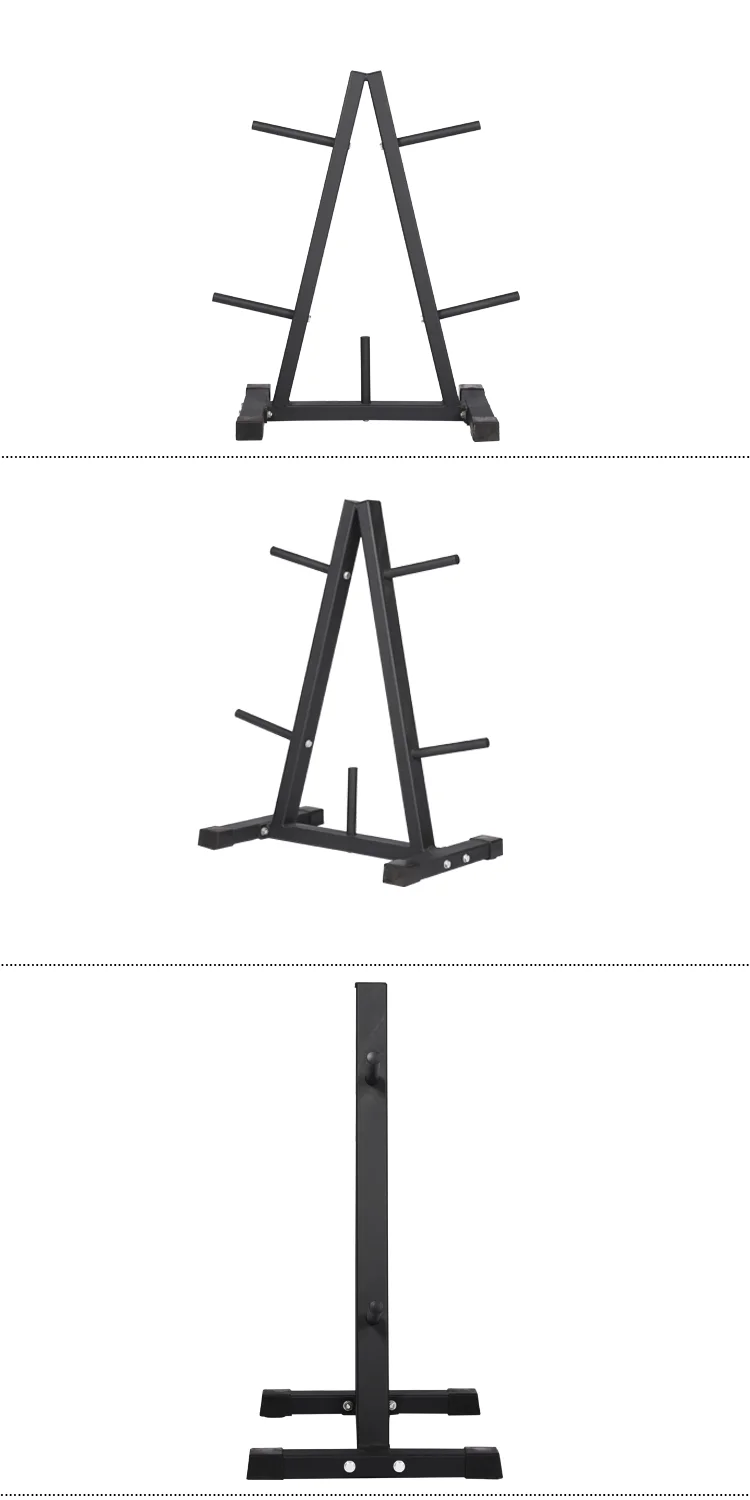 A frame fitness bumper plate storage rack