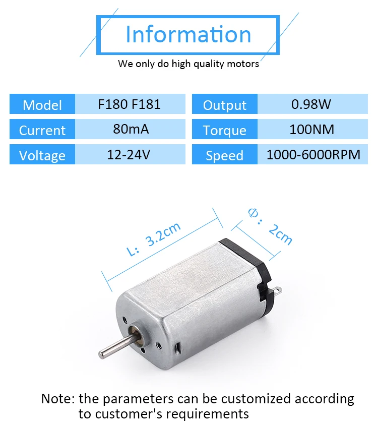 12v 15000 Rpm High Speed Dc Motor Low Price Sell Well In India 180