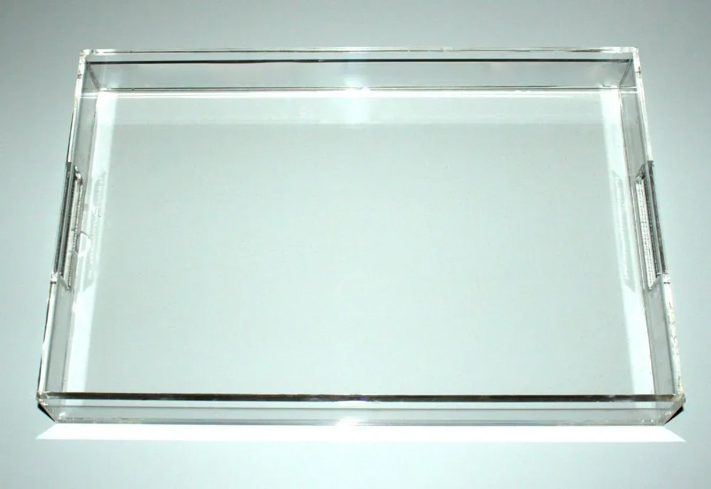 Clear Acrylic Serving Tray With Paper Insert On Bottom,8.5" By 11" Tea