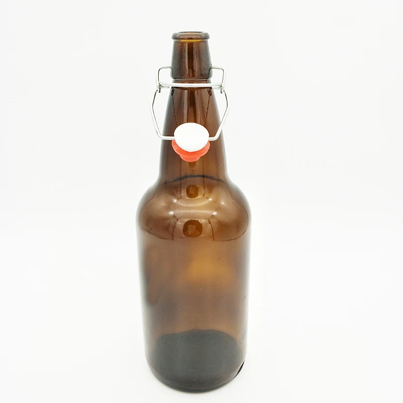 32 Ounce Easy Cap Grolsch Style Brown Beer Bottles With Swing Top And ...