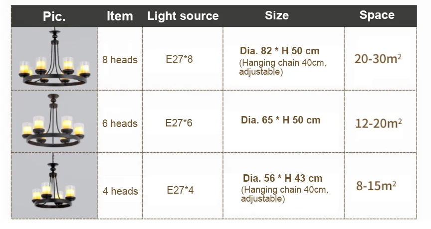 110-220V E27 4 6 8 10 heads glass lampshade marble cover American decor dinning room table pendant light chandelier