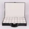 Harwoo Brand Decoration PU watch case leather watch packaging box with handle
