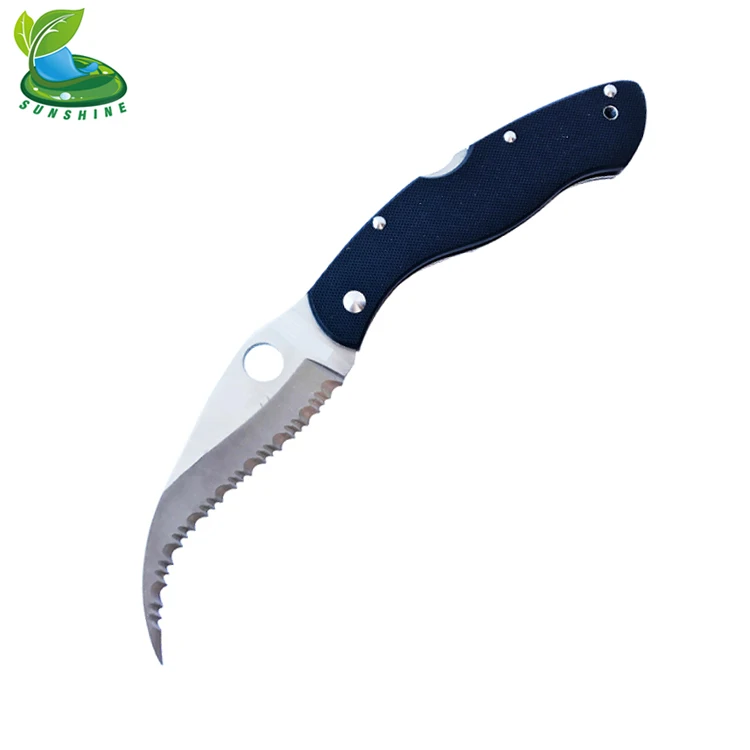 Serrated Edge Outdoor Folding Knife With Plastic Handle Buy High