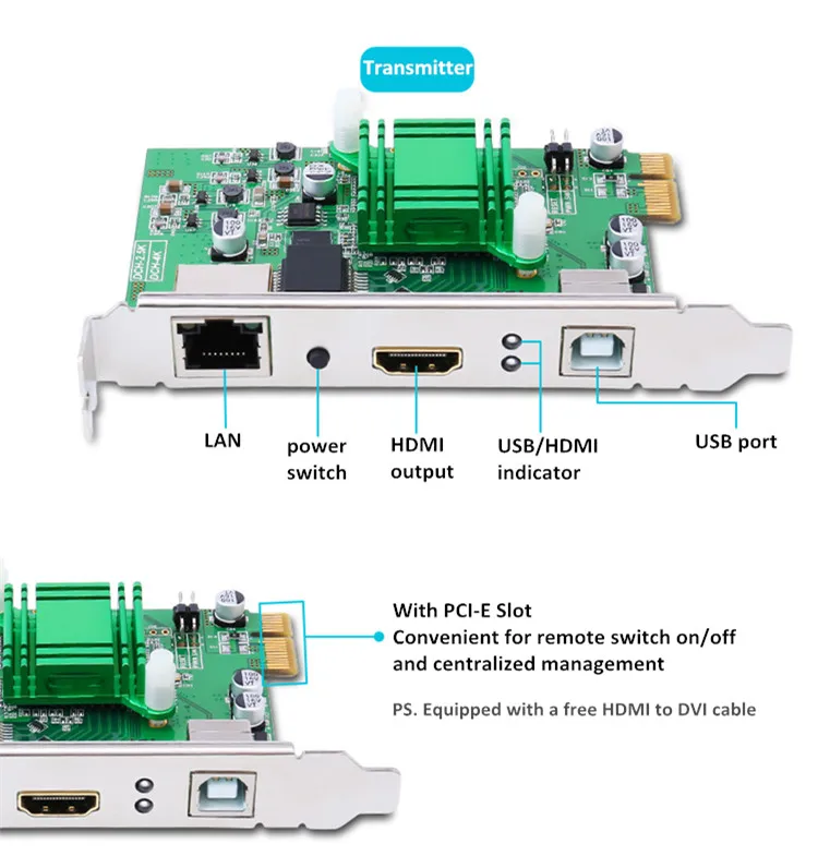 DTECH  CAT5e/6eEthernet cable 1920x1080 60HZ 100m HDMI USB2.0 KVM Extender