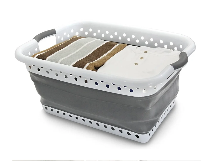 Allife Foldable Laundry Basket Housekeeper Laundry Bag Colored Plastic