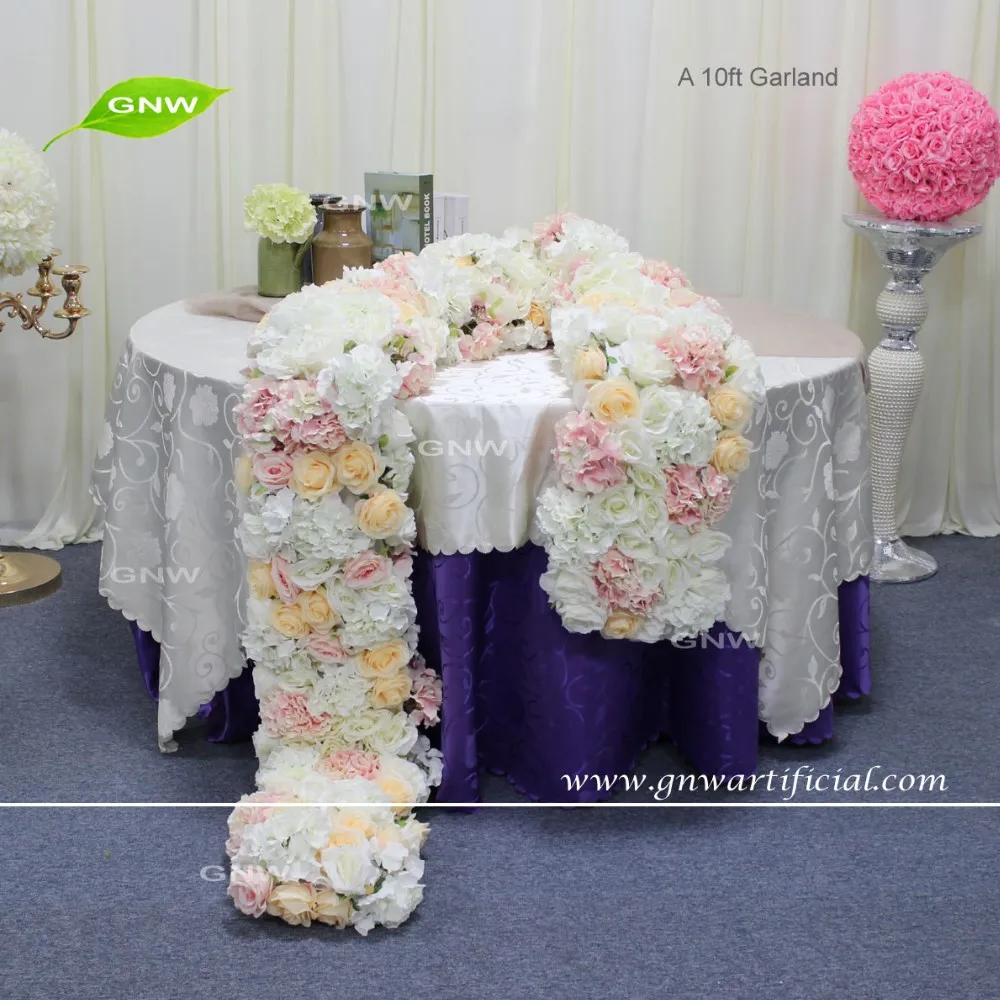 Gnw Flw1606002gar 10ft Silk Rose And Hydrangea Garland Flower For