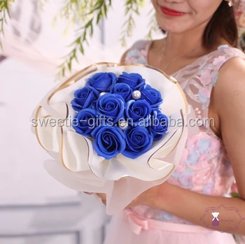 Free Sample Soap Flower Wedding Bouquet For Cheap Valentine