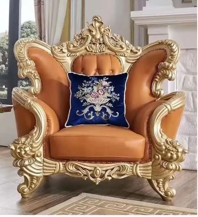 European style wooden  home royal sofa set