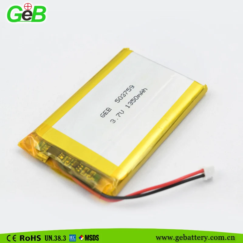 503759 3.7v 1350mah 3