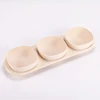 Custom design 3pcs Bamboo Fiber Snack Serving Bowl Set With Tray