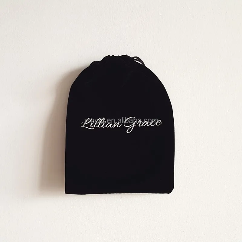 Customizable Logo Velvet Jewelry Pouch Recyclable Organza Jute Watches Rings Necklaces Hot Stamping Stamping Processing