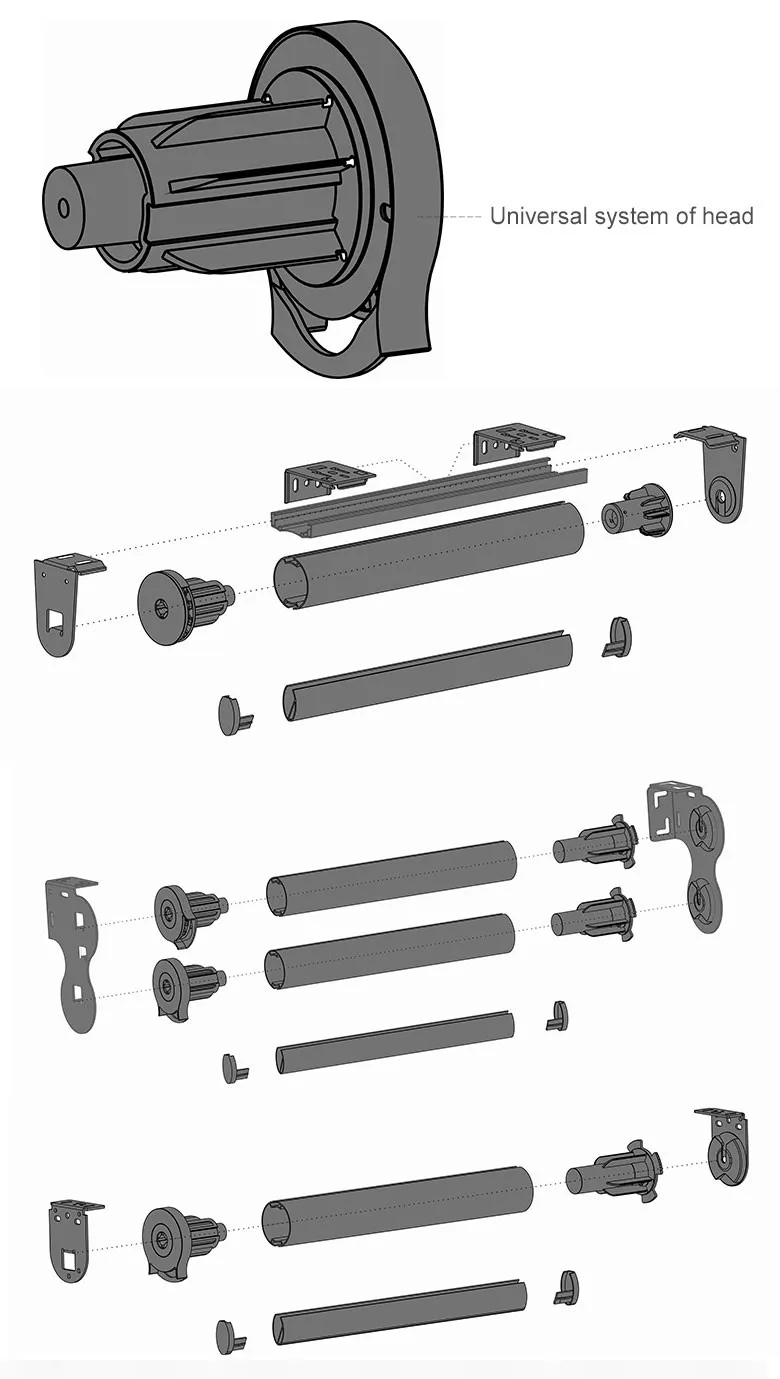 Roller Blind Heavy Duty Mechanism Spring Roller Blinds Dongguan Mechanical Roller Shade Parts
