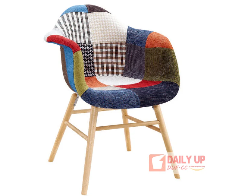 Colorful Fabric and Wooden Ema Chairs Bird Chair in Cafe Room Dining Hall Lounge Room for Sale 2015