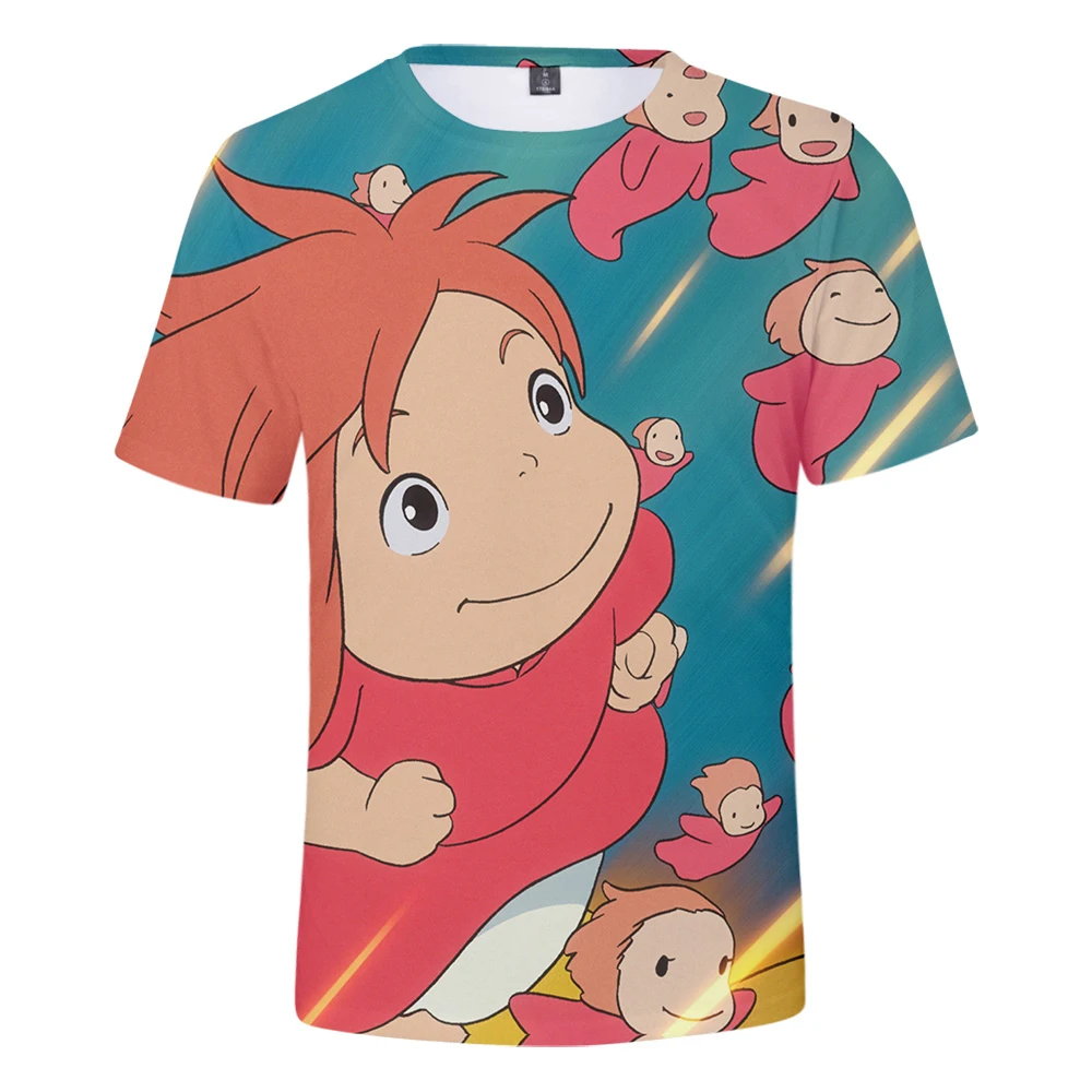 2019 Ponyo On The Cliff T Shirt Streetwear Harajuku 3d T Shirt Men