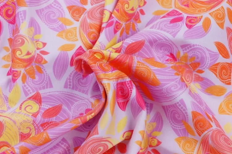 Stretch leggings digital print double brushed poly fabric