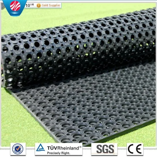 Anti-slip Black Drain Deck Rubber Mat Perforated Rubber Mats - Buy ...