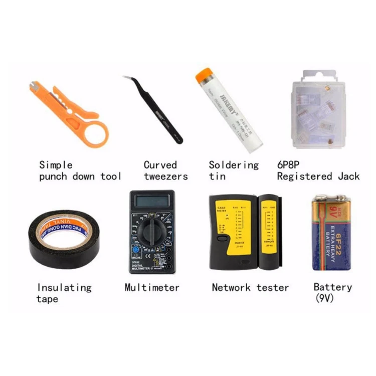 JAKEMY JM-P15 17 in 1 Electronic Maintenance Tools Soldering Iron Metal Spudger Pliers Tweezers Digital Multimeter Repair Kit