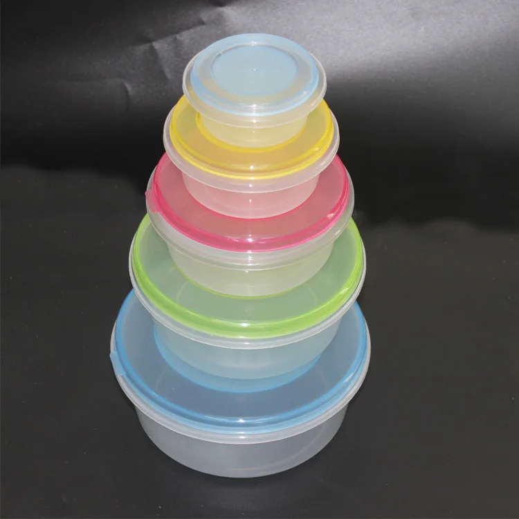 5pcs/set Plastic Round Food Storage Tubs Box Buy Food Storage Tubs