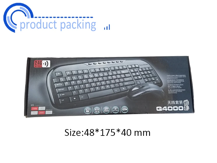 2018 new products 2.4G wireless keyboard mouse combo with Multimedia keys