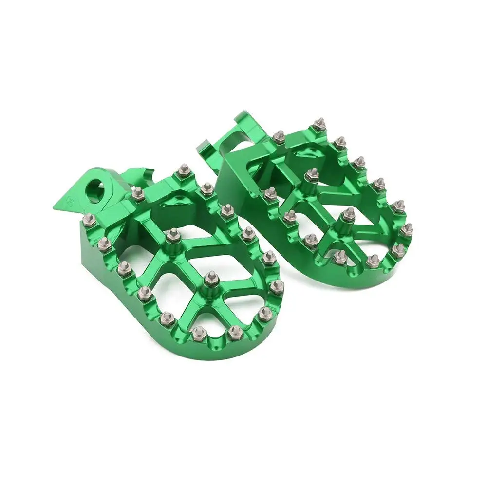 JFG RACING CNC Black Foot Pegs Footpegs Foot Rests Foot Pedals For Kawasaki KLR 650 1987-2005