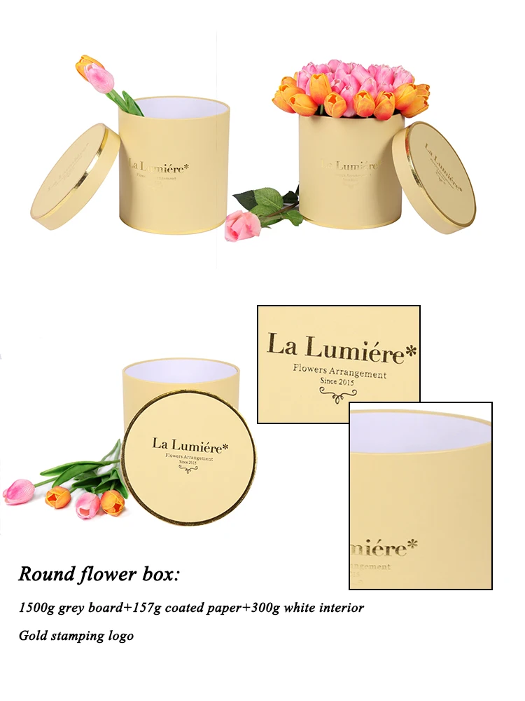 custom round flower boxes