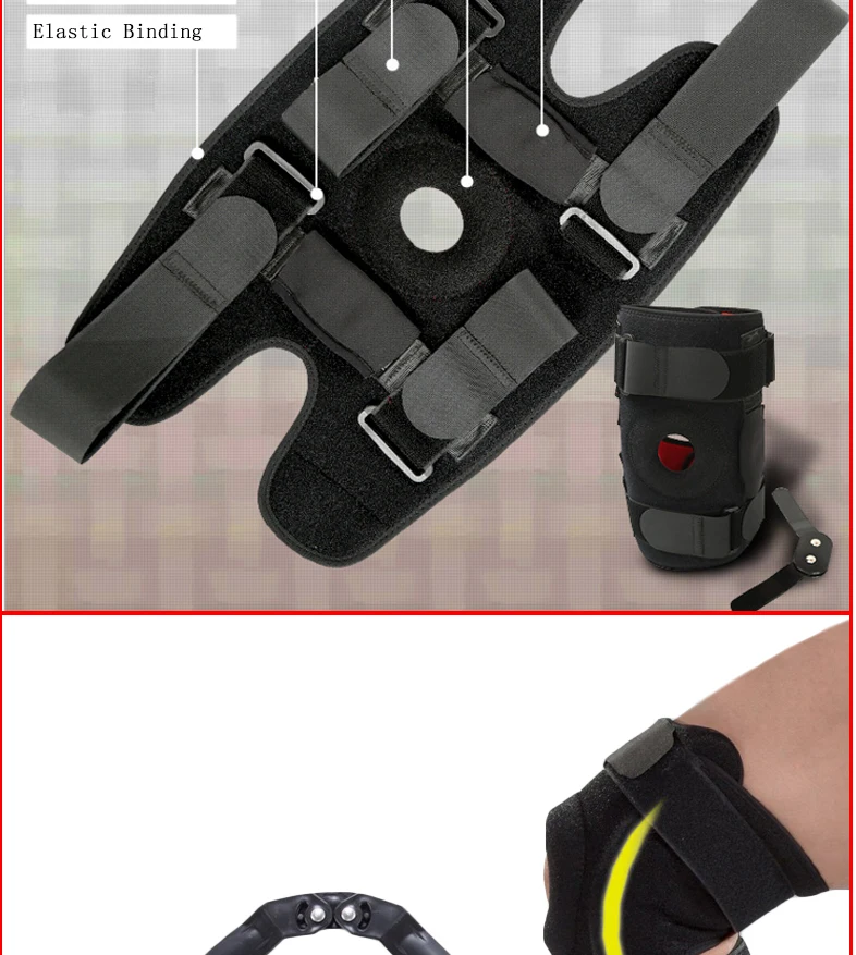 Sports Hiking Training Playing Riding Skiing Protect Hinged Knee Brace