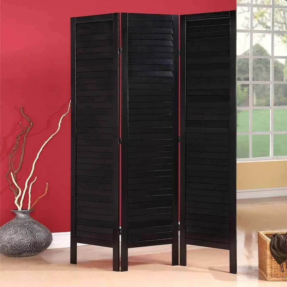 Shutter Room Divider Find Deals On Line Get Quotations 1perfectchoice Trudy Black Wood Shutter Design Room Divider Folding Screen 3 Panels Shoji