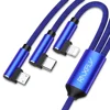 Free Shipping RAXFLY 3 In 1 Style Type-C Micro Usb Mobile Phone Charger USB Data Cable For Android Phone For iPhone