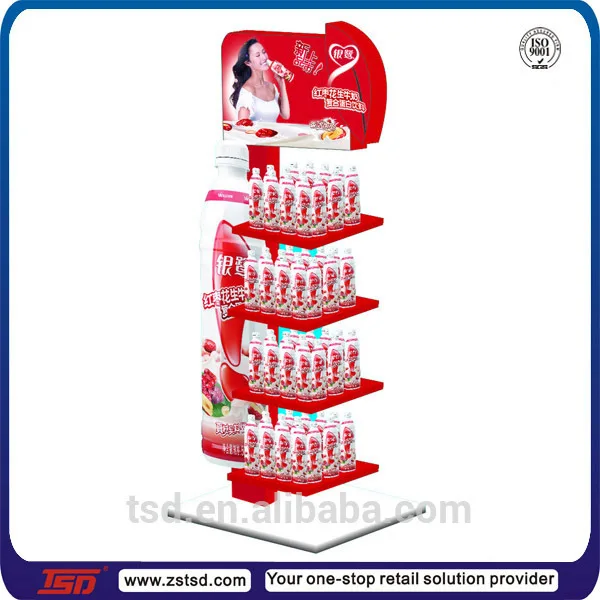 Tsdm877 Energy Drink Display,Retail Store Floor Stand Soft Drink Rack