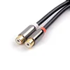 PC Audio Cable 1 Rca Male To 2Rca Female Audio Pc Cable Gold Plating plug 0.2M/1M