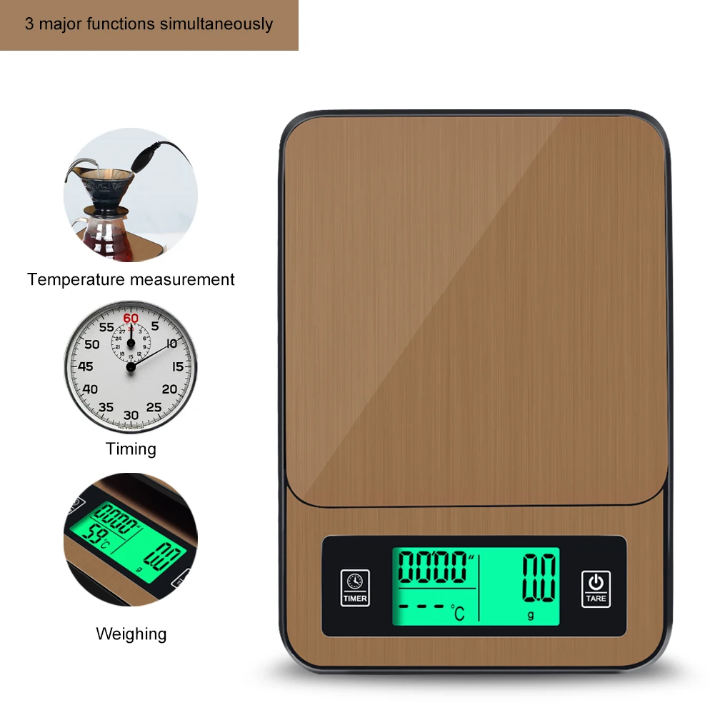 2018 new  0.1g -1000g   Digital Scales With Probe Timing  Coffee Electronic Scale