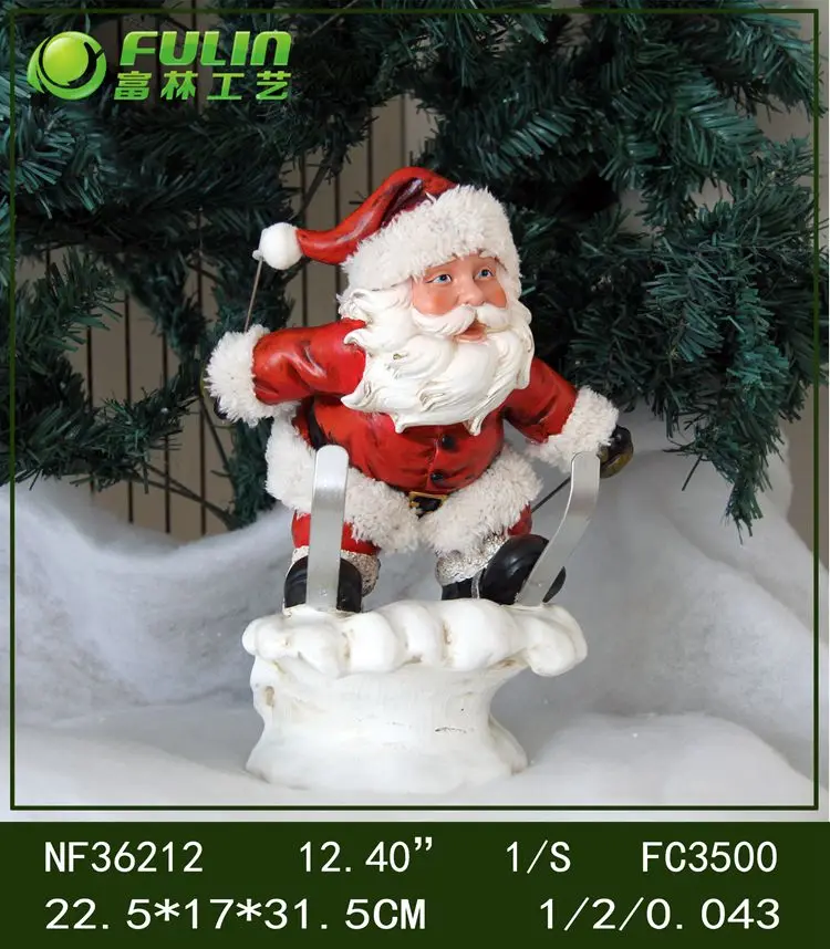 santa claus resin statue