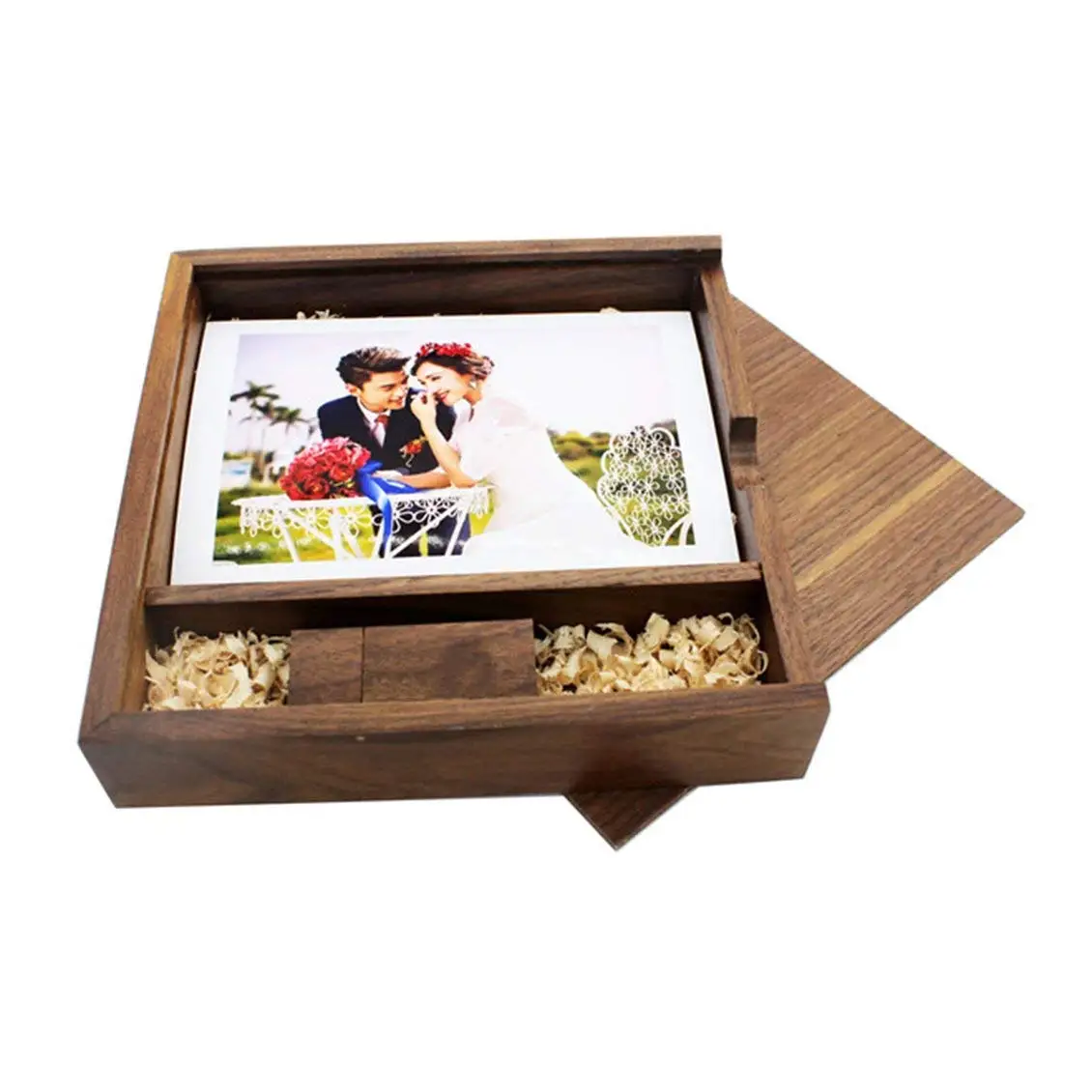 Walnut PhotoBox USB Flash Drive 8GB 16GB 32GB 64GB USB2.0 Memory Stick - ANKUX.COM