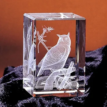 Clear Glas 3d Picture Cube