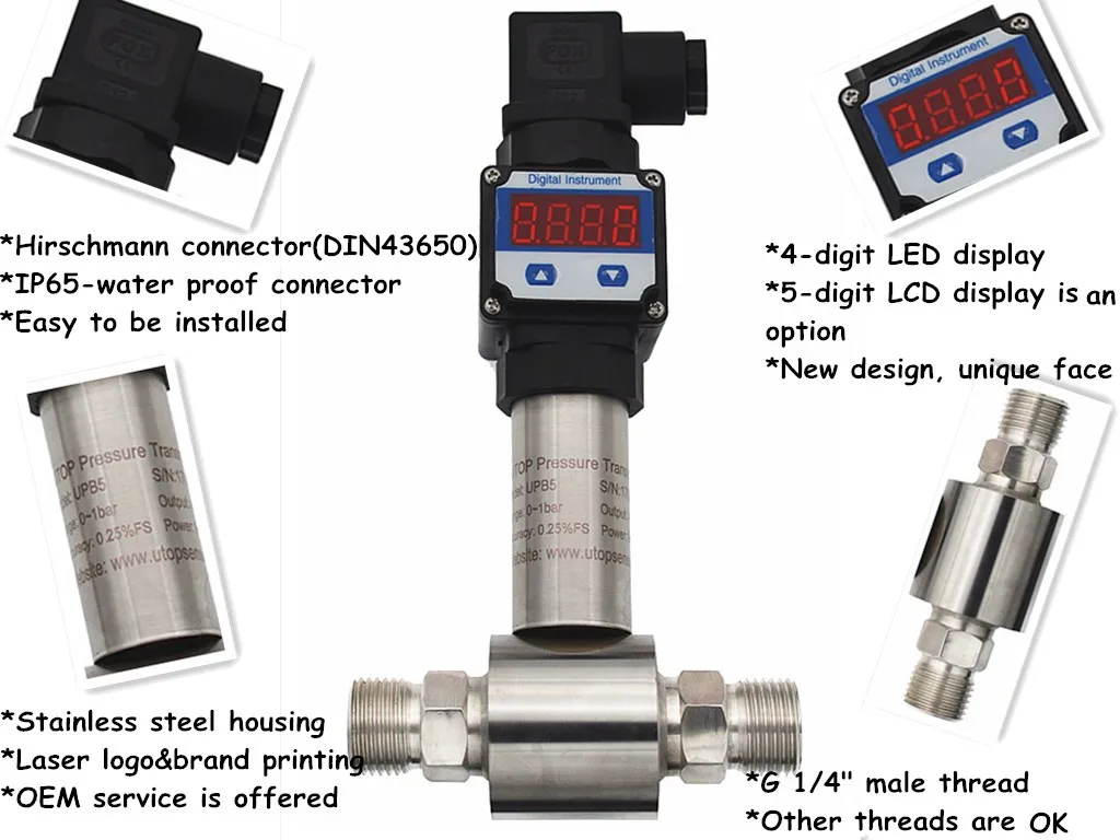 420ma Silicon Differential Pressure Transmitter Water Differential